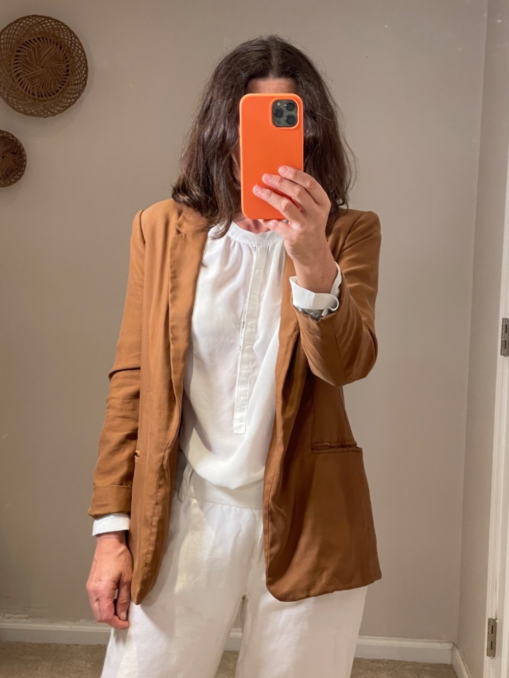 Philosophy soft and casual tan blazer women XS